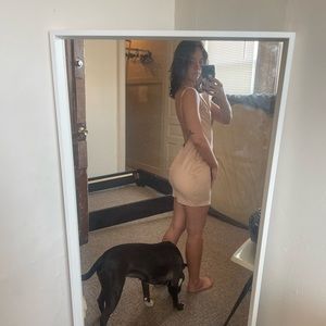 Light Pink Low Back Mini Dress